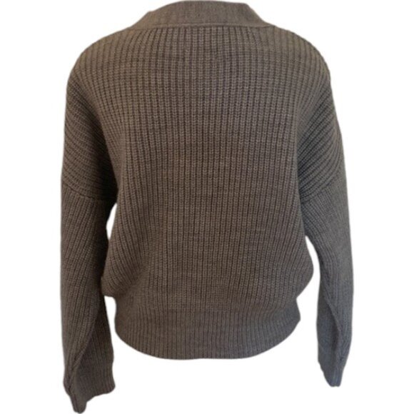 Maeve by Anthropologie grey cropped cardigan size M - Picture 5 of 9